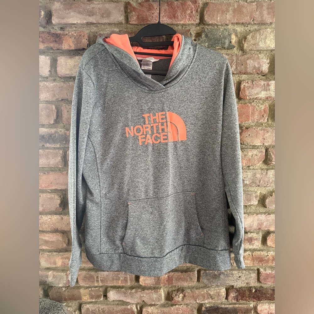 The North Face Women’s Gray and Orange Hoodie